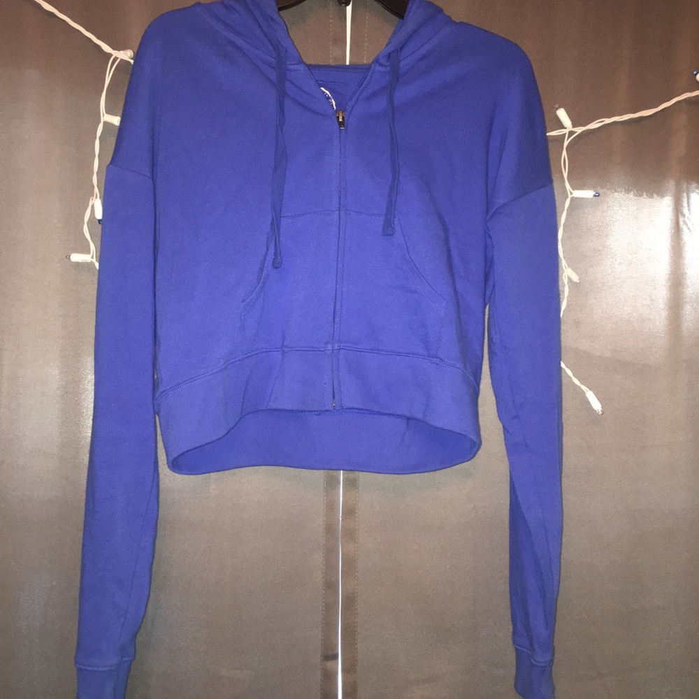 Blue cropped sweatshirt